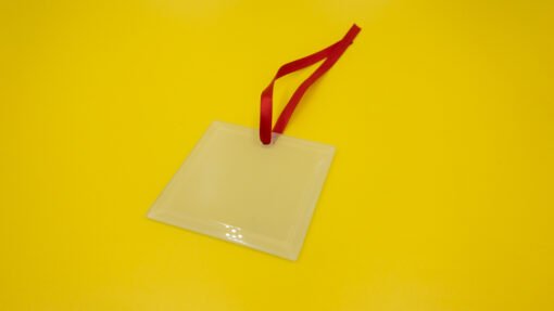 Square Glass Hanging Ornament